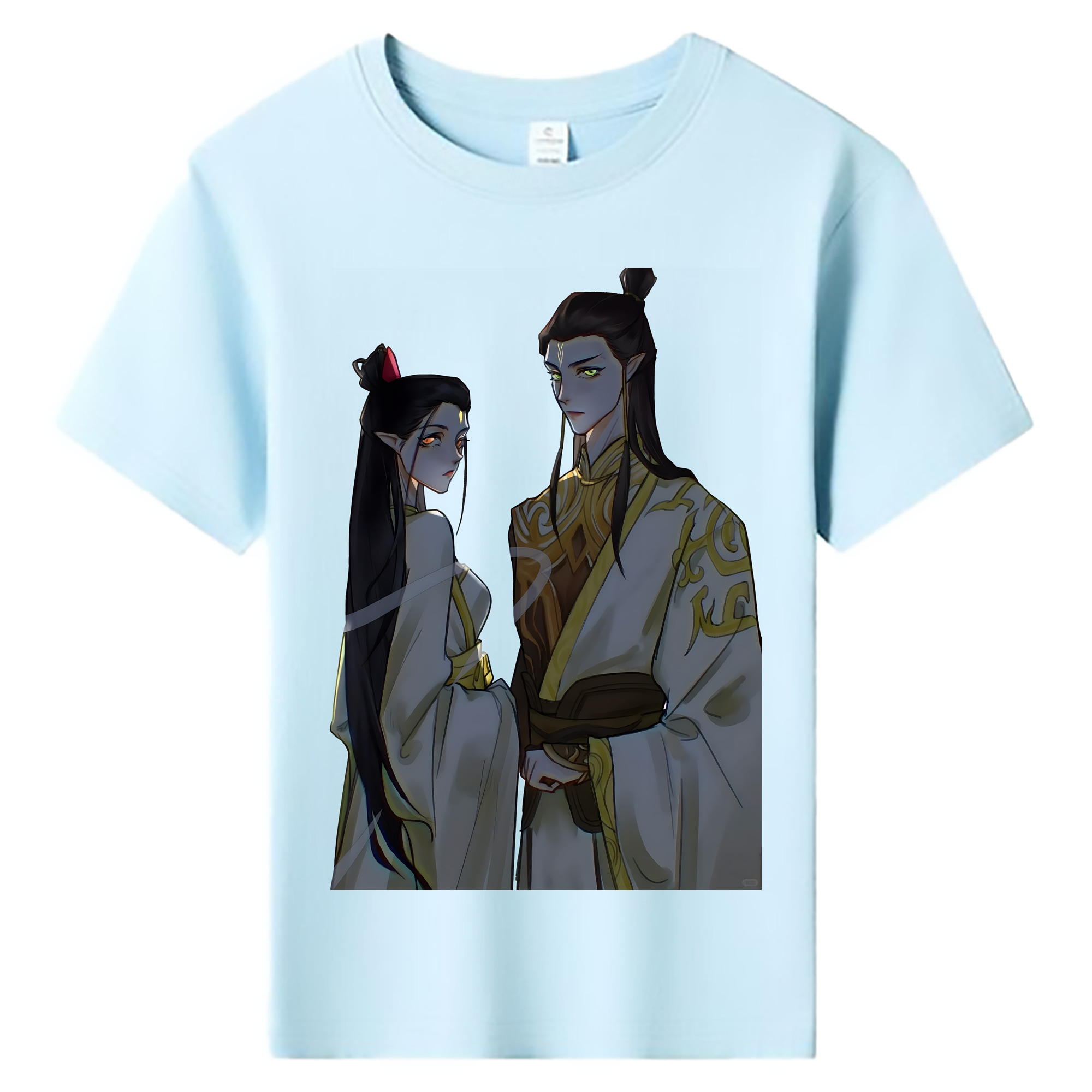 （画像用） Ne Zha 2 ナタ 魔童の大暴れ 綿100％キッズTシャツ（フロントプリント）